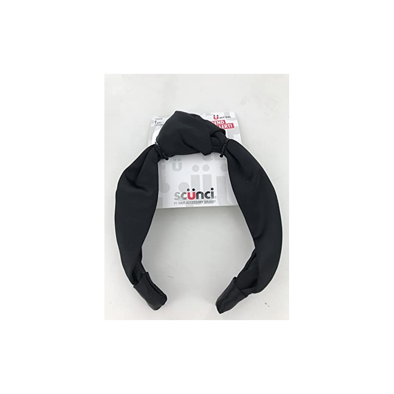 Scunci Black Satin Headband, 1 pc