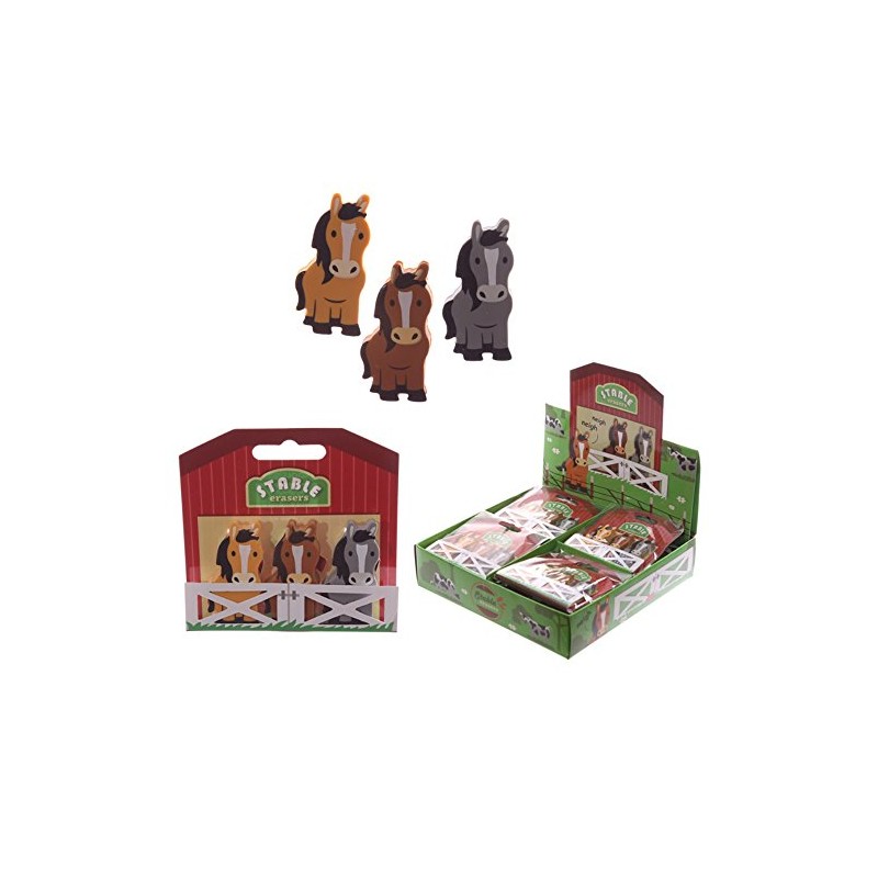 Kids Pony Design Eraser Set