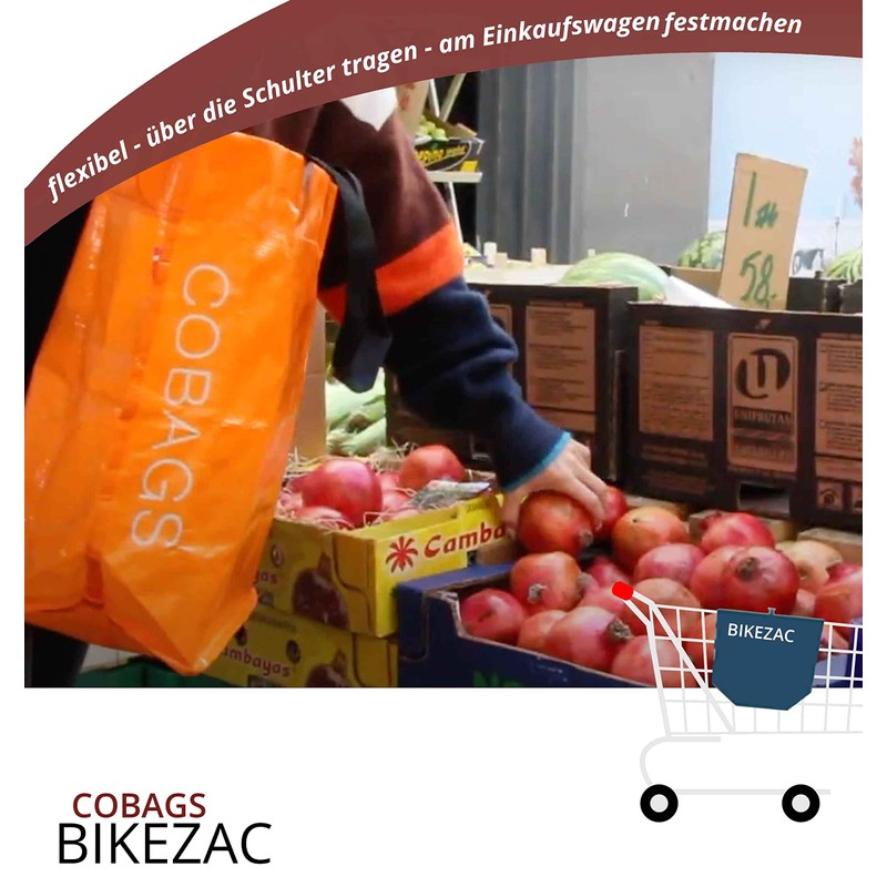 BikeZac 2.0 by Cobags | Bicycle Shopping Bag | Pannier