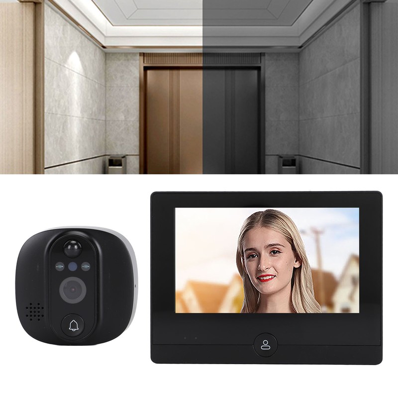 4.3inch Peephole Camera 1080P WIFI Front Door 150 Degree Wide