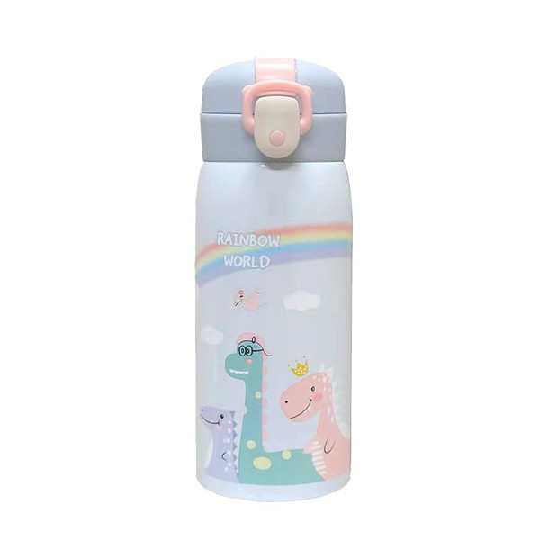 Sigdio Children's Stainless Steel Drinking Bottle, 350 ml, Leak-Proof Name