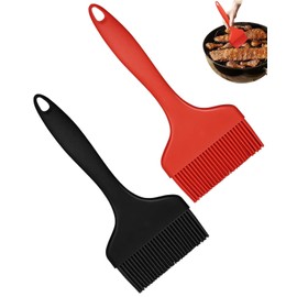 LEEQBCR 2 pcs Extra Large Backpinsel aus Silikon, großer Grillpinsel zum Kochen,extra breiter Backpinsel zum Grillen, Kochen,Küchenpinsel, hitzebeständiger Grillpinsel für Saucen,Butter,Öl,Marinaden