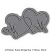 Azeeda 'Herr & Frau Herzen' Unmontierter Gummistempel - für Basteln,