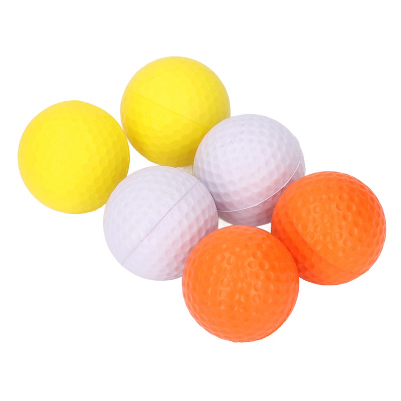 6Pcs Golf Balls Set 3 Colors Textured Surface Balls and
