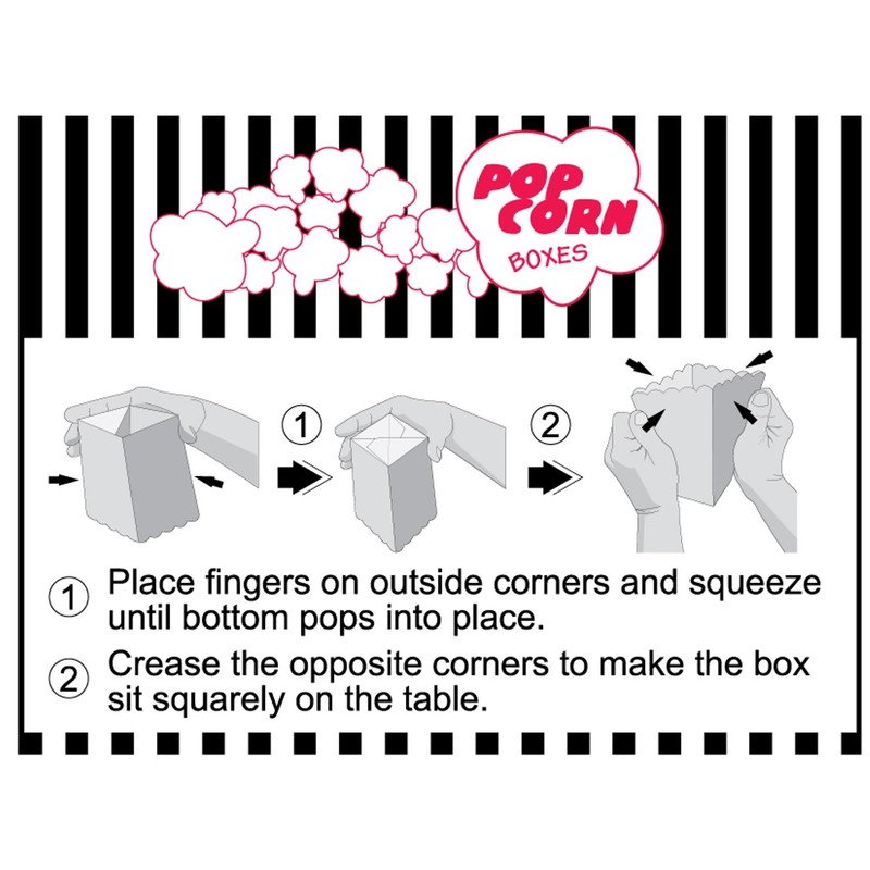 Brite Concepts Economy Kitchen Accessory Popcorn Boxes 8 Count