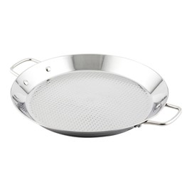 Paella Pan - Stir Fry Pan - Asian Pan - 13.5in, Stainless Steel - 1ct Box - Restaurantware