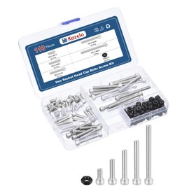 Kozelo 110pcs M5 Socket Head Cap Screws Bolts Nuts Assortment Kit - [M5x10/20/30/40/55mm] 304 Stainless Steel Allen Socket Drive for 3D Printer