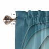 Curtain Valance for Windows Teal Blue Geometric Modern Aesthetic Rod