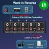 FlyroadUp 3.5mm Aux + RCA L/R Bi-Directional Stereo Audio Switch