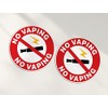 2 x 10cm No Vaping Sign Vinyl Stickers - Warning