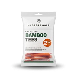 Masters Graduated Bamboo Castle Golf Tees (Orange 70mm)