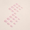JUSTOTRY Pack of 24 Pink Nails for Gluing, Short, White