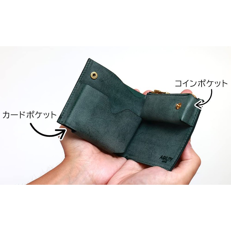 Agility affa "Loft Wallet" Bifold Wallet, Genuine Leather, Compact, Men's,