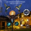 VCUTEKA Solar Lights Outdoor Metal Garden Stake Waterproof Crackle Glass