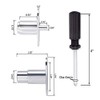 TIHOOD 2PCS Push Plunger Lock with 1pc Slotted Screwdriver, 3/4-inch(19mm)