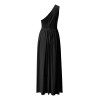 Mujer Vestido De Hombro Diagonal Vestido De Corte Abierto