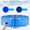 lingsee 2-Pack Swimming Pool Drain Valve Cap, Blue Plastic Drain