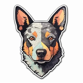 Yoonek Graphics Australian Cattle Australian Cattle Dog Vinyl Decal Sticker for Car, Laptop, Tumbler, More. #0010351-4"