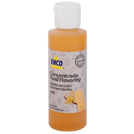 ENCO Flavoring 4.05 fl.oz (120ml) for ice cream, popsicles, aguas frescas, jellies, and more (adds flavor and color) (Colorless Vanilla)