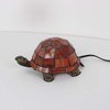 Bieye L10721 Tortoise Tiffany Style Stained Glass Accent Table Lamp