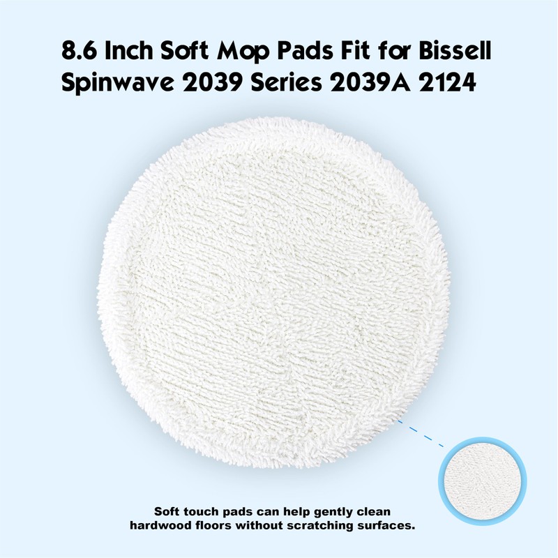 LTWHOME 22 cm Soft Mop Head Replacement Soft Mop Pad