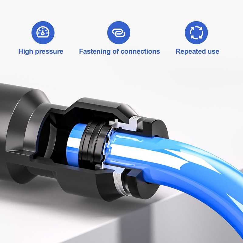 Bwintech 3 pcs 8mm Straight One Way Flow Pneumatic Check