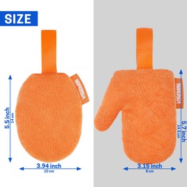 VISEMAN Bowling Grip Bag, Microfiber Bowling Grip Sack, Bowling Powder Bag for Drying Hands, Ellipse-Orange, VM45_4