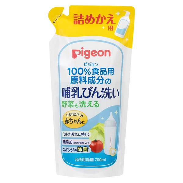 Pigeon 1025985 Baby Bottle Wash, Refill, 23.6 fl oz (700 ml), Baby Bottle Cleaning Agent