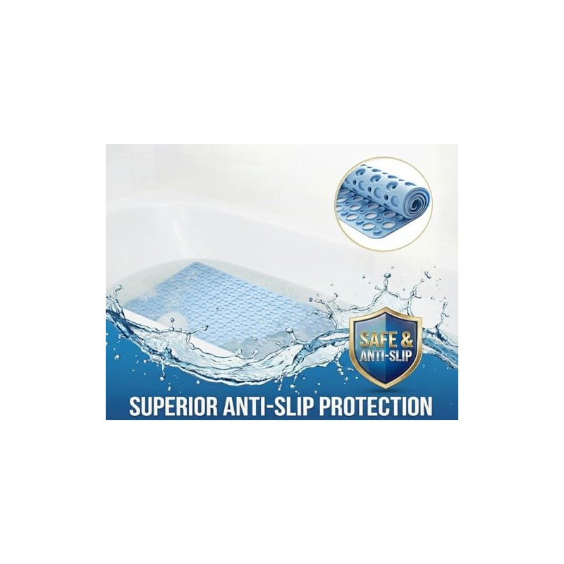 Extra Soft Non-Slip Bathtub Mat for Kids - Machine Washable