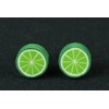 Sweet Lime Fruit Green Lime Fruit Stud Earrings Mini Bling