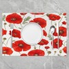 Homemissing Red Poppy Placemat for Kitchen Dining Table 45X30cm Floral