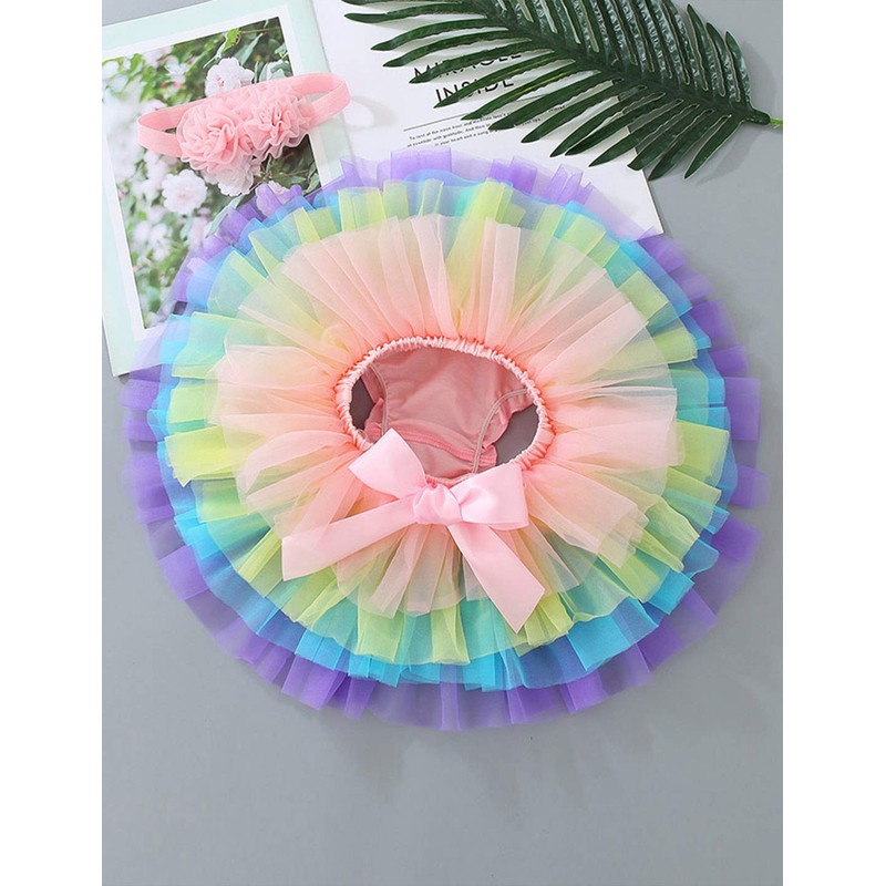 Juego de funda de pañal de tul y diadema para