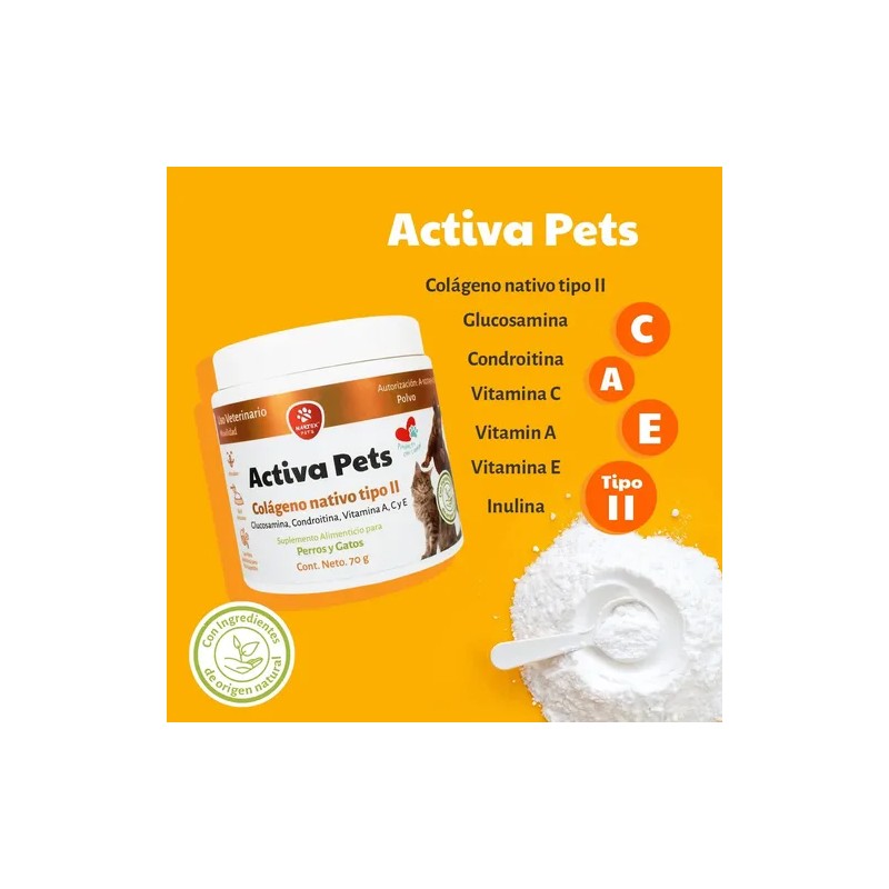 Suplemento Alimenticio Para Perros/gatos Con Colágeno 70g
