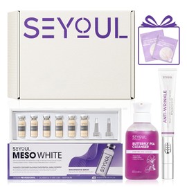 SEYOUL Kit Anti-Edad Completo 3 Pasos – Suero Células Madre Mesowhite + Crema Para Ojos 20 g + Limpiador Facial Butterfly Pea