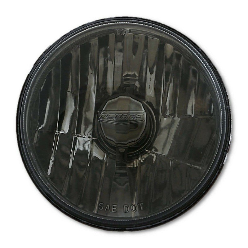 Octane Lighting 5 3/4 Inch Crystal Smoked Halogen Headlight Metal