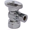 EZ-Fluid 1/2" FIP Iron Pipe x 3/8" Compression Chrome 1/4-Turn