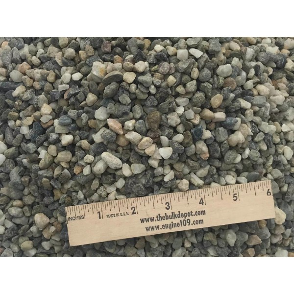 MIGHTY109 California Black and White Pea Gravel 40 Pounds 1/4"