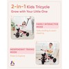 KRIDDO 2-in-1 Toddler Tricycle for Ages 18 Months to 5