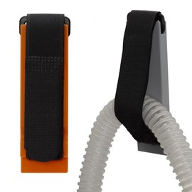 CPAP Tube Holder - for Bed, Wall & Headboard, Perfect for CPAP Machines, Sturdy Hose Hanger, Ideal for Home & Travel, Low Profile - Orange