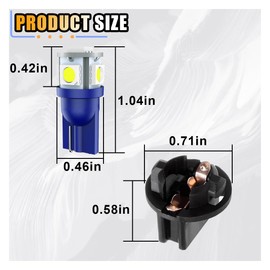 smilfuy 10PCS T10 194 168 LED Light Bulbs, Dash Lights Super Bright with Twist Lock Socket, PC194 PC195 PC160 PC161 PC168 LED Bulbs for Dashboard Instrument Panel Gauge Cluster Light (Ice Blue)