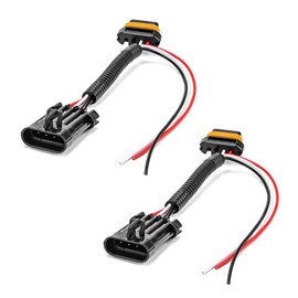 WeiSen 2PCS Plug & Play Tail Light Auxiliary Whip Power Harness Adapter Pigtail Compatible with Polaris RZR Ranger General 2015-2024