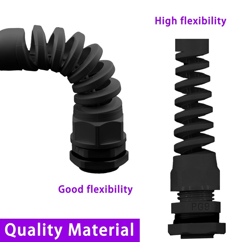 Swpeet Cable Gland Wire Hole Waterproof Nylon Joint Adjustable Locknut