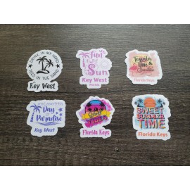 Unbranded Florida Keys & Key West Stickers 6 Pack | Laptop Notebook Tumbler Decal Stickers