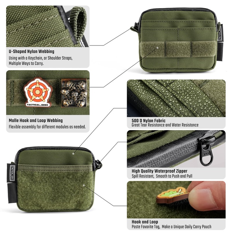 TACTICAL GEEK Storage A3 EDC Pouch Molle Bag Pocket Organiser