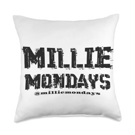 Smok'n'beaver Millie Mondays (3) Throw Pillow, 18x18, Multicolor