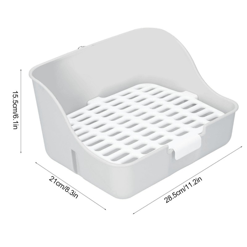 Small Animals Pet Cage Litter Box Toilet Tray Pan ABS