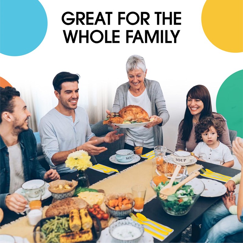 Exquisite Yellow Plastic Spoons 50 Pieces Yellow Spoons Disposable Utensils