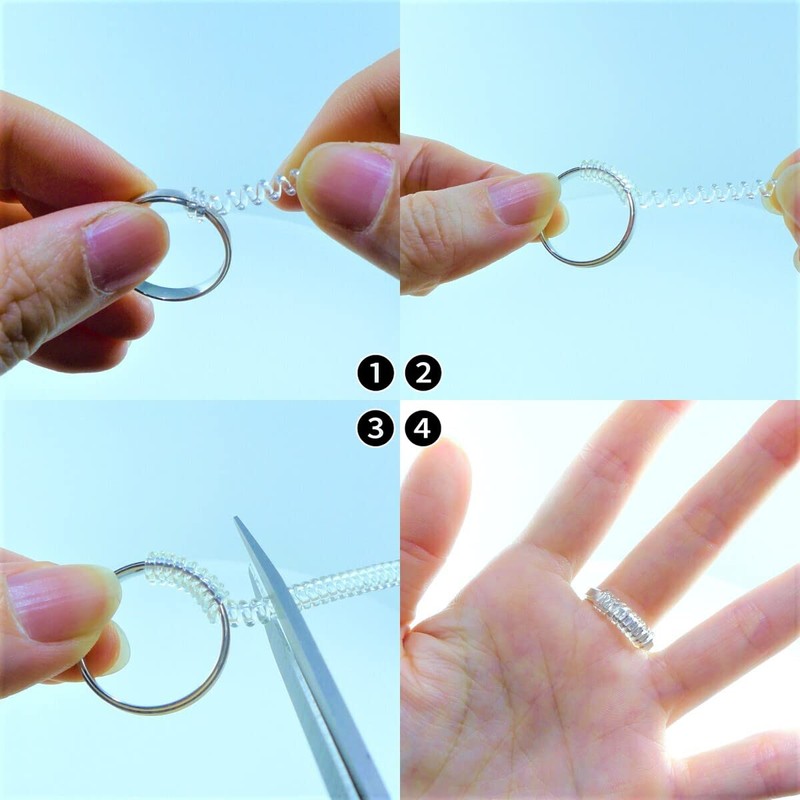 T TRIDEA JEWELRY Ring Adjuster Fit Ring Coil Type Adjuster