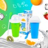 Slushy Cup (2 Pack) & Slushy Maker Portable Smoothie Slushie