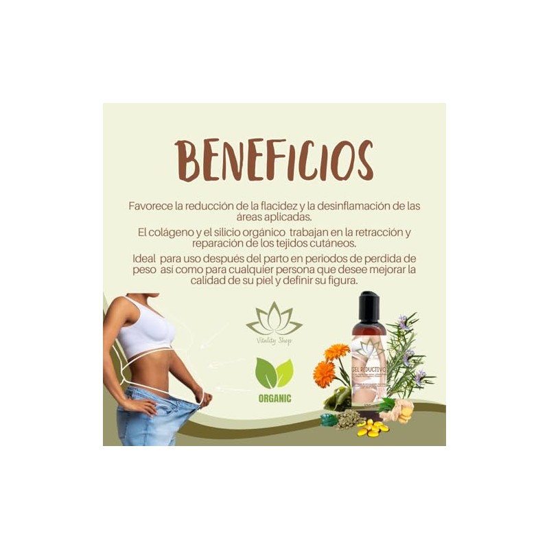 Gel reductivo quemagrasa reafirma, anticeluitis y aplana abdomen